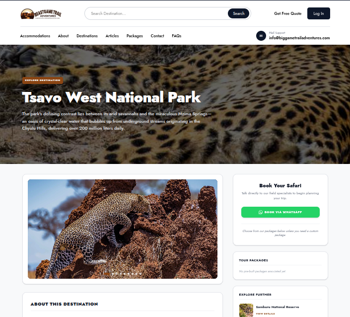 Tour and Travel Website